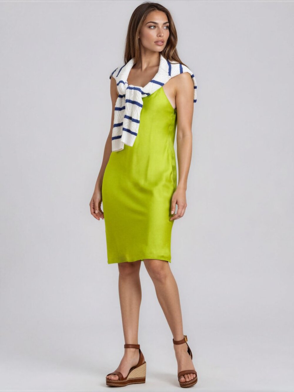 Lauren Ralph Lauren Women's Featherweight Charmeuse Slip Dress Size 8 12